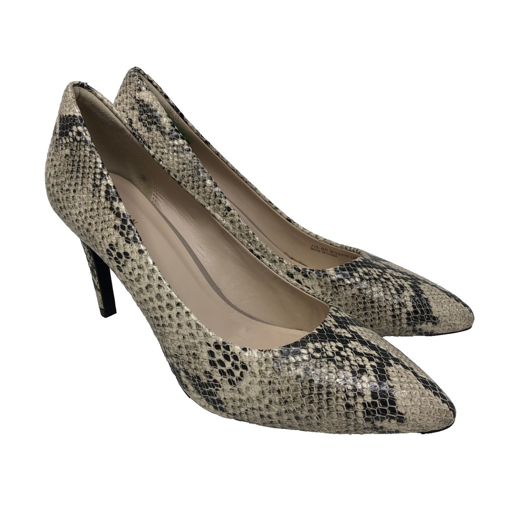 Cole Haan Grand OS Snake Skin Leather Stiletto Heels Womens 10‎ Edgy Business